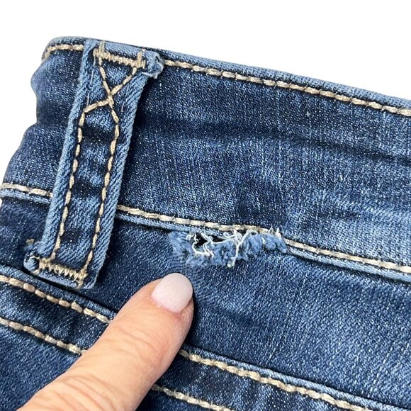 Buckle Black Mid-Rise Skinny Stretch Jeans Blue Fit 53 Distressed 30x32 Womens - Picture 7 of 16